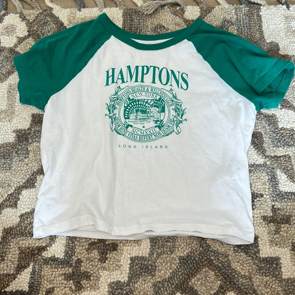 White cropped ish summer shirt